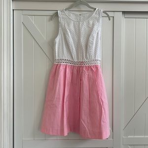 Lilly Pulitzer size 10 seersucker dress - white and pink